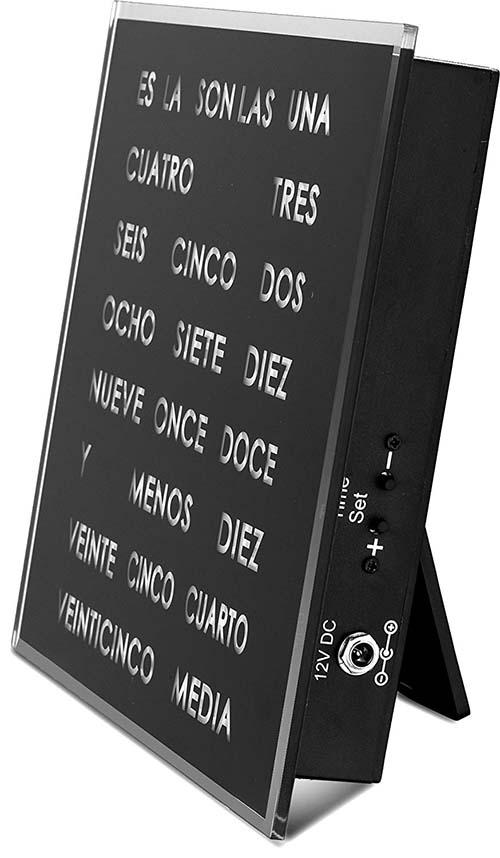 Tech Tools 8 X 8 Led Word Desk Clock Spanish Pi 3030