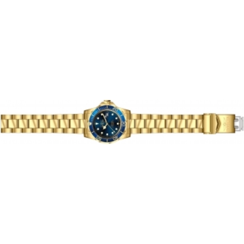 Invicta Men's Pro Diver Quartz 3 Hand Blue Dial Stainless Steel Gold Watch 17058