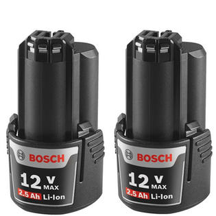 Bosch Bat415 2 Pack Of Genuine Oem 12v 2 5ah Lithium Ion Batteries 2607337237 2pk