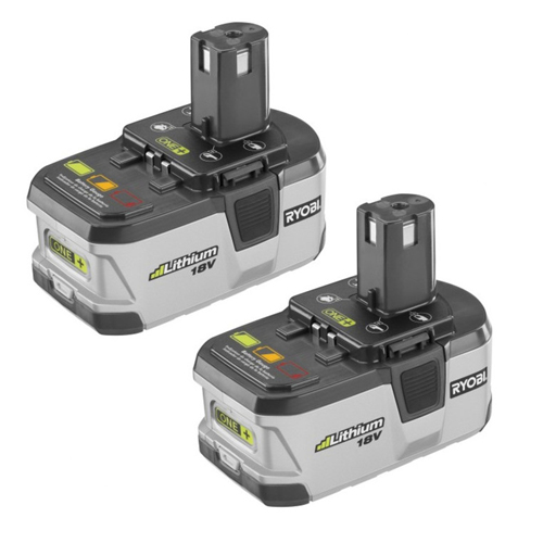 Ryobi 2 Pack Of Oem 18 Volt 2 6ah One Lithium Ion High Capacity Batteries P105 2pk