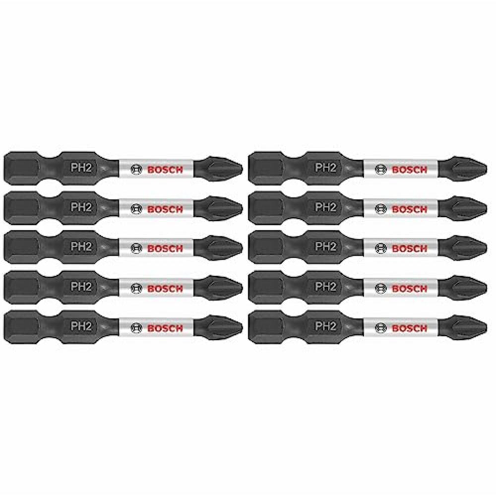 Bosch 5 Pack of Impact Tough 2 Inch Phillips #2 Power Bits # ITPH2205