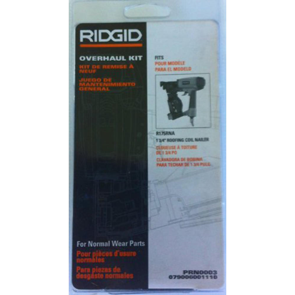 Ridgid R175RNA Coil Roofing Nailers Overhaul Maintenance Kit # # 079006001110