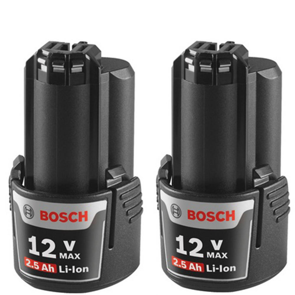 Bosch 2 Pack of Genuine OEM 12V 2.5Ah Lithium-Ion Batteries # BAT415-2PK