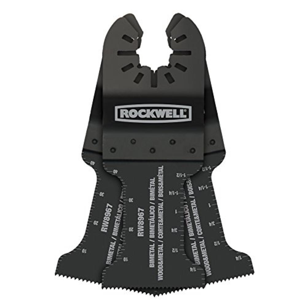 Rockwell Sonicrafter Oscillating Multitool Extended Life Bimetal Wood & Nail End Cut Blade (3-PK), 1-3/8 Inch # RW8967.3