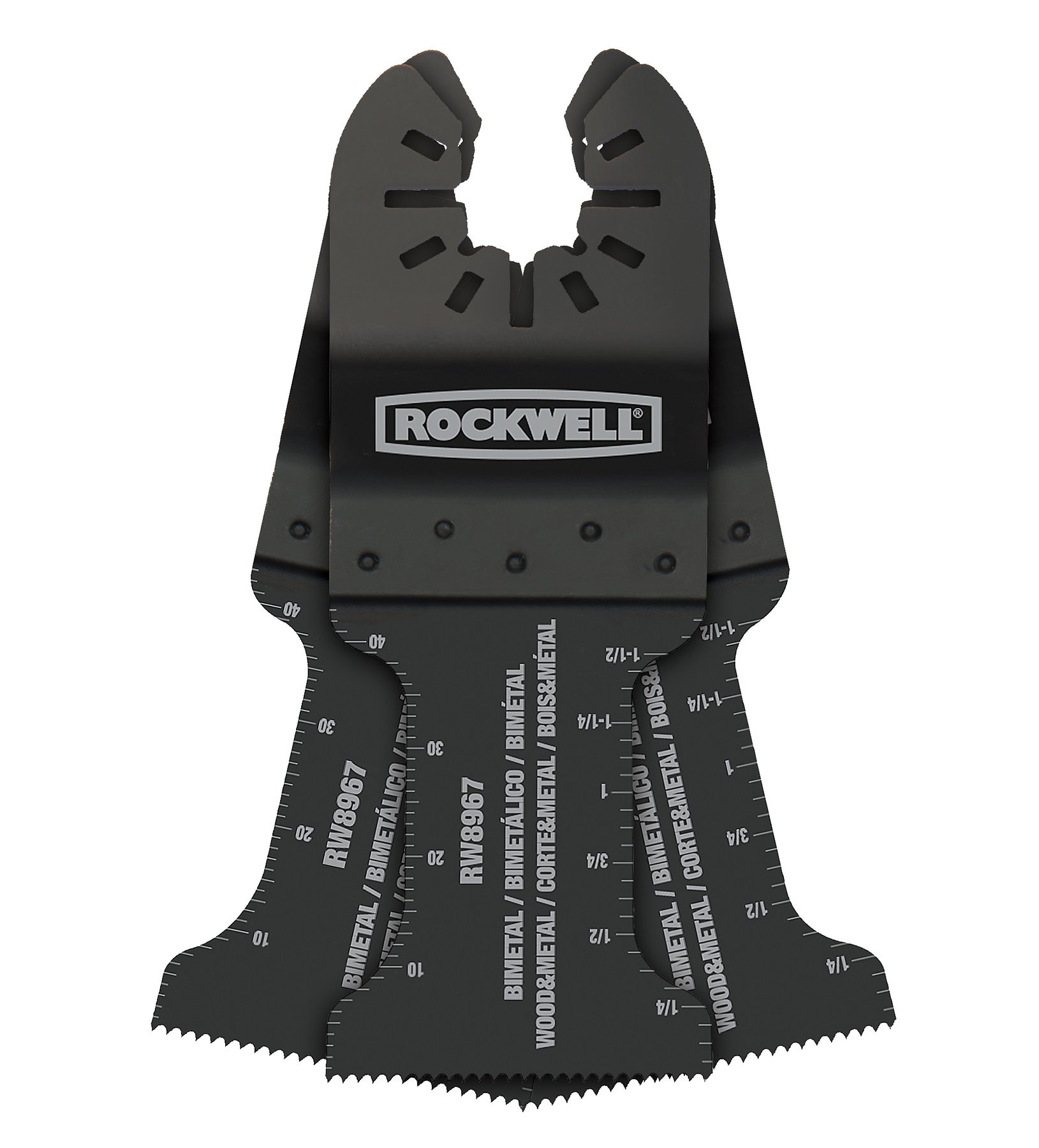 Rockwell Sonicrafter Oscillating Multitool Extended Life Bimetal Wood & Nail End Cut Blade (3-PK), 1-3/8 Inch # RW8967.3