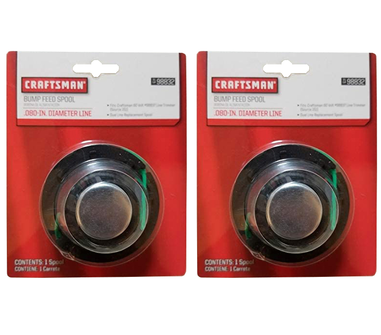 Craftsman 2 Pack of Genuine OEM Replacement Spools # 98832-2PK