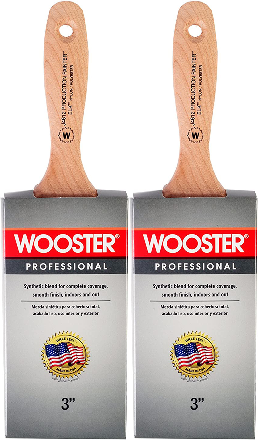 Wooster Genuine 3" Production Painter Extra-Thick Flat Paintbrush 2-Pack # J4612-3-2PK