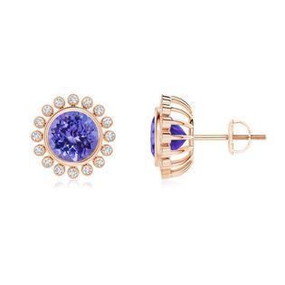 Angara Com December Birthstone 7mm Vintage Diamond Circle Round