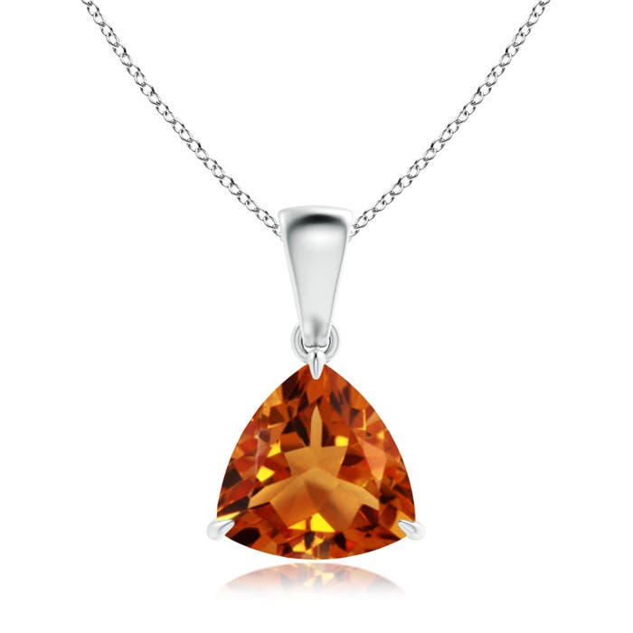 Angara November Birthstone Pendant Necklaces 1 7ct Claw Set Angara November Birthstone Pendant Necklaces 1 7ct Claw Set Solitaire Citrine Trillion In Platinum