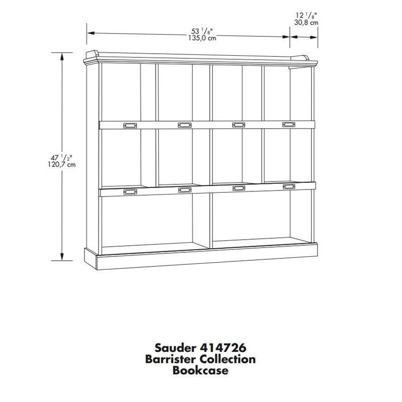 Sauder Barrister Lane Bookcase In Salt Oak