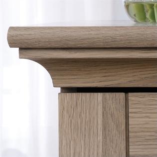 Sauder Harbor View 1 Drawer Wood Nightstand In Salt Oak