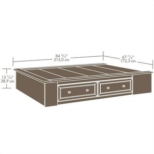 Sauder Palladia Queen Platform Bed In Cherry Sauder Palladia Queen Platform Bed In Cherry 2