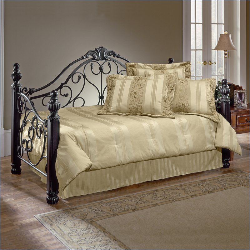 Hilale Bonaire Wood And Metal Daybed In Brushed Bronze Finish Hilale Bonaire Wood And Metal Daybed In Brushed Bronze Finish With Pop Up Trundle Roll Out