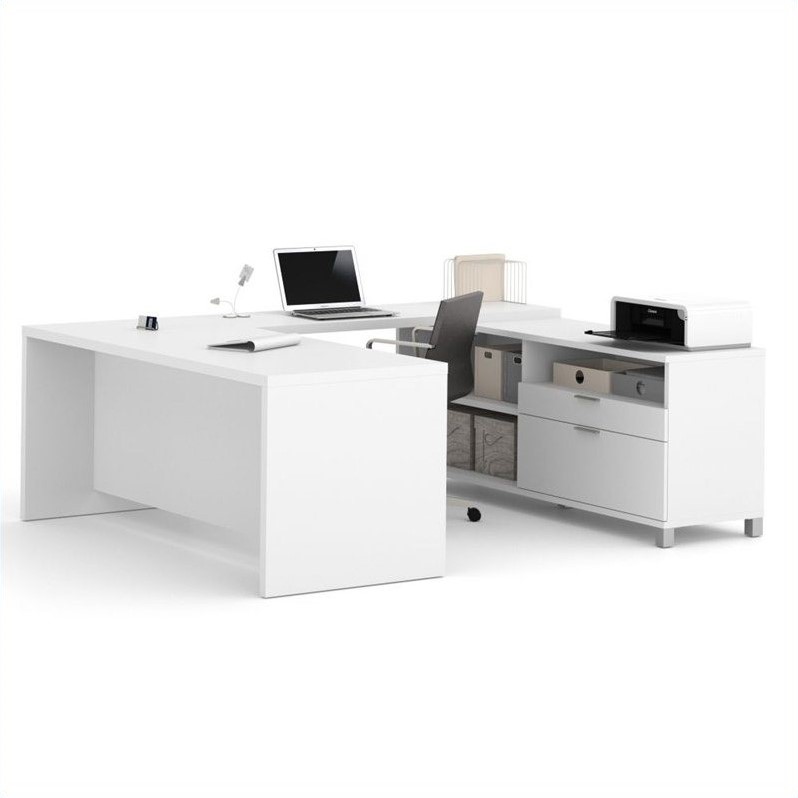 Bestar Desks Hutches On Kmart Bestar U Desk In White