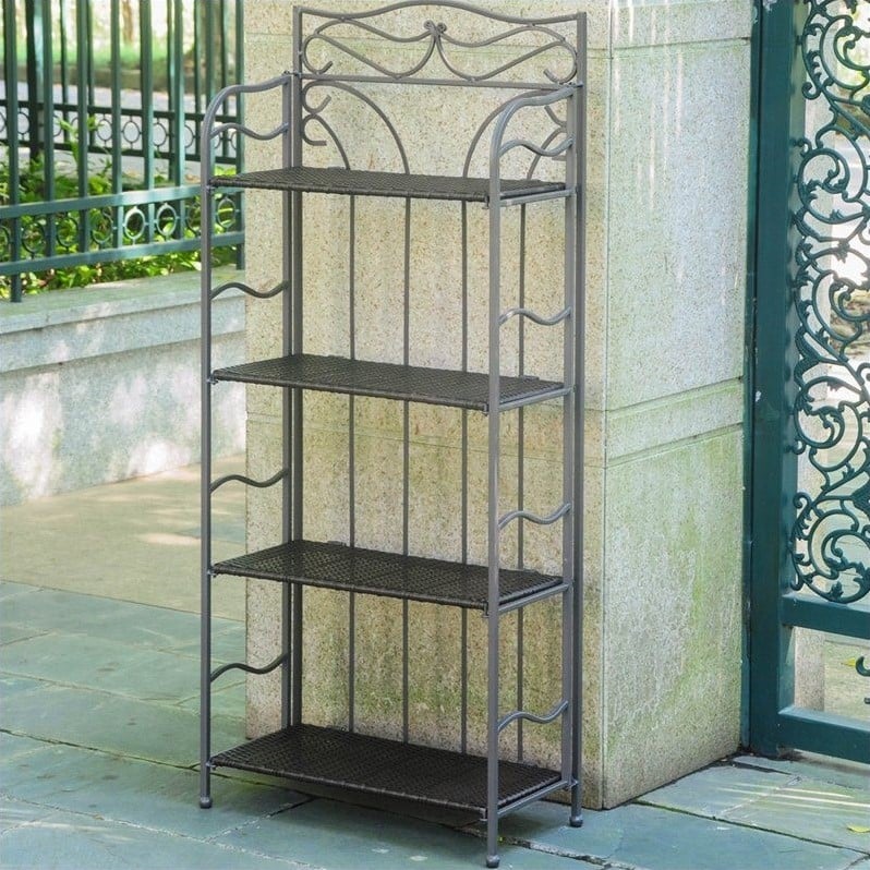Outdoor Bakers Rack Plant Stand International Caravan Valencia 4 Tier 24in Wide Plant Stand Chocolate 4121 Ch