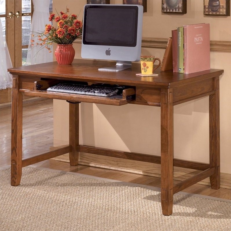 Ashley Furniture Cross Island Computer Desk In Medium Brown