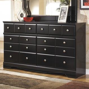 Signature Design By Ashley Furniture Shay 6 Drawer Dresser In Almost Ashley Signature Design By Furniture Shay 6 Drawer Dresser In Almost Black