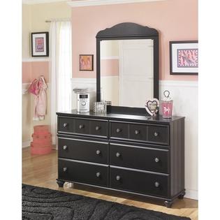 Ashley Furniture Jaidyn 6 Drawer Double Dresser With Mirror In Black
