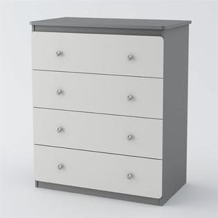 Ameriwood Home Willow Lake 4 Drawer Dresser In Light Slate Gray