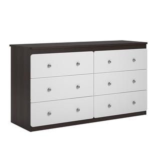 Ameriwood Home Willow Lake 6 Drawer Dresser In Coffee House Plank