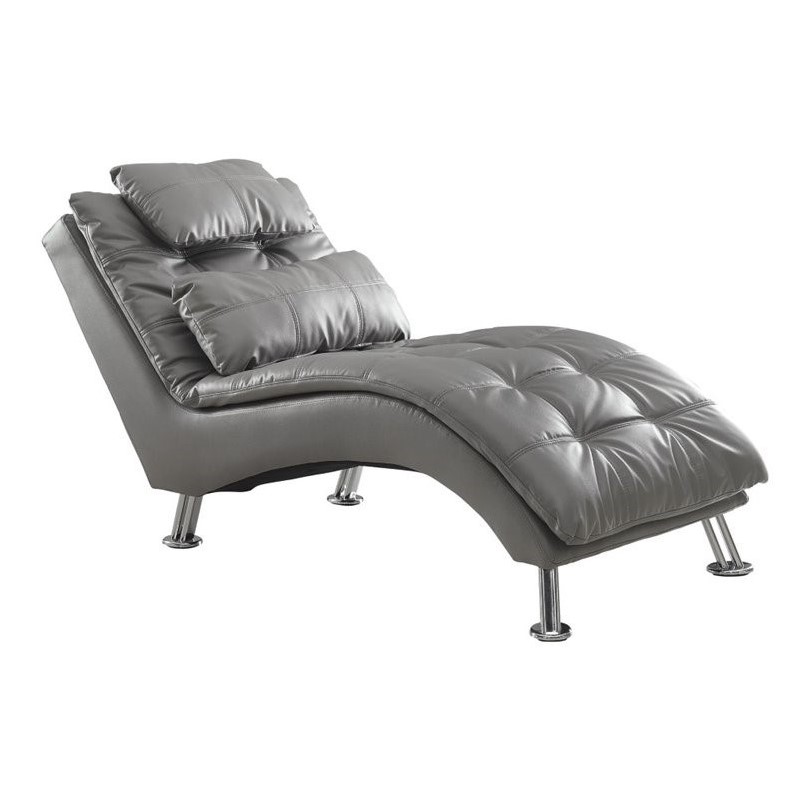 550029 Coaster Dilleston Contemporary Chaise Lounge In Gray - Coaster Chaise Lounge 550029 Coaster Dilleston Contemporary Chaise Lounge In Gray - Coaster Chaise Lounge