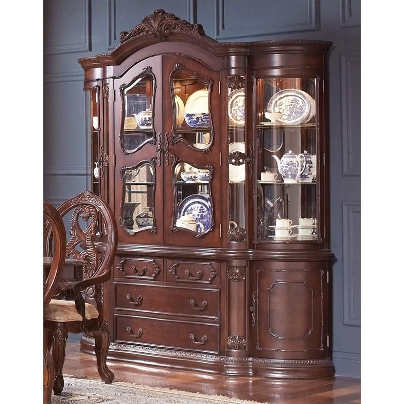 Coaster Jacques European China Cabinet In Dark Cherry