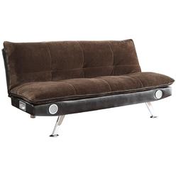 Coaster Brown Vinyl Sofa Bed By Coaster 500047 Home Furnishings Sofa Bed Brown