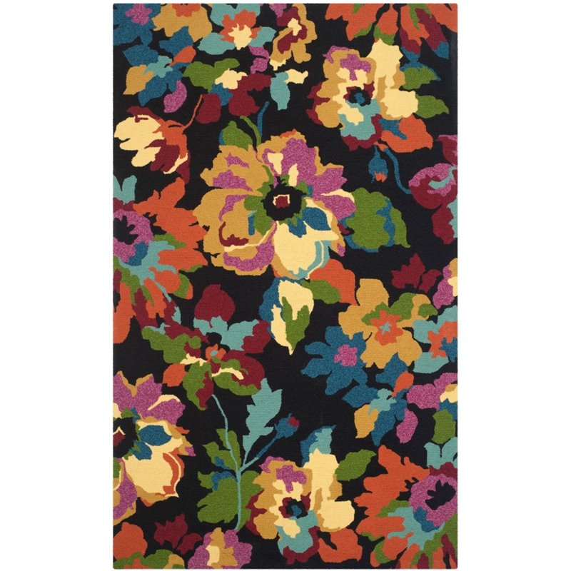 Safavieh Four Seasons 3 6 X 5 Hand Hooked Rug In Black