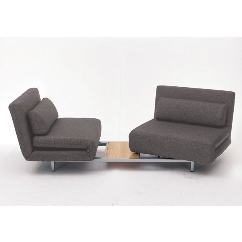 Mobital Iso Double Sofa Bed With 2 Single Swivel Chairs In