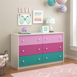 Ameriwood Home Kaleidoscope 6 Drawer Kids Dresser In Whimsy