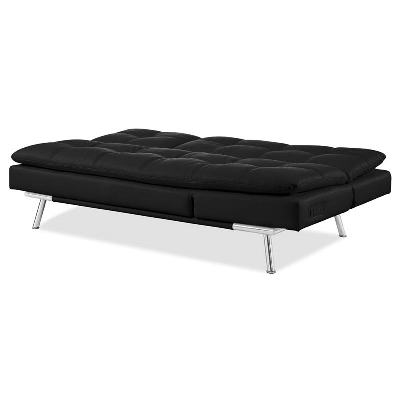 Lifestyle Solutions Serta Roma Convertible Sofa In Black
