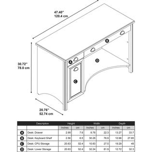 Bush Wc5391803 Stanford Computer Desk