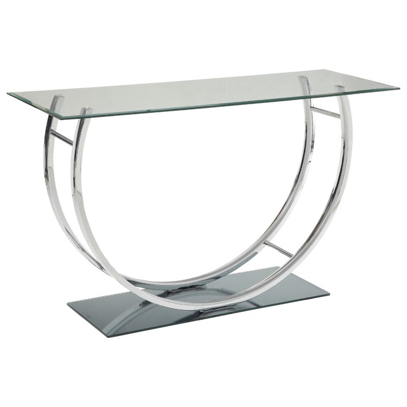 Coaster Coffee End Tables Kmart Coaster Glass Top Console Table In Chrome