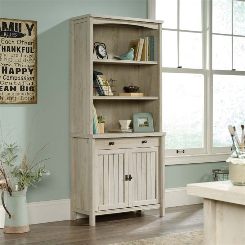 Bookcases Bookshelves Kmart Sauder Costa 3 Shelf Bookcase In Chalked Chestnut