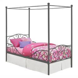 Twin Canopy Bed Frame Dorel Dhp Canopy Bed With Sy Frame Metal Twin Size Pewter