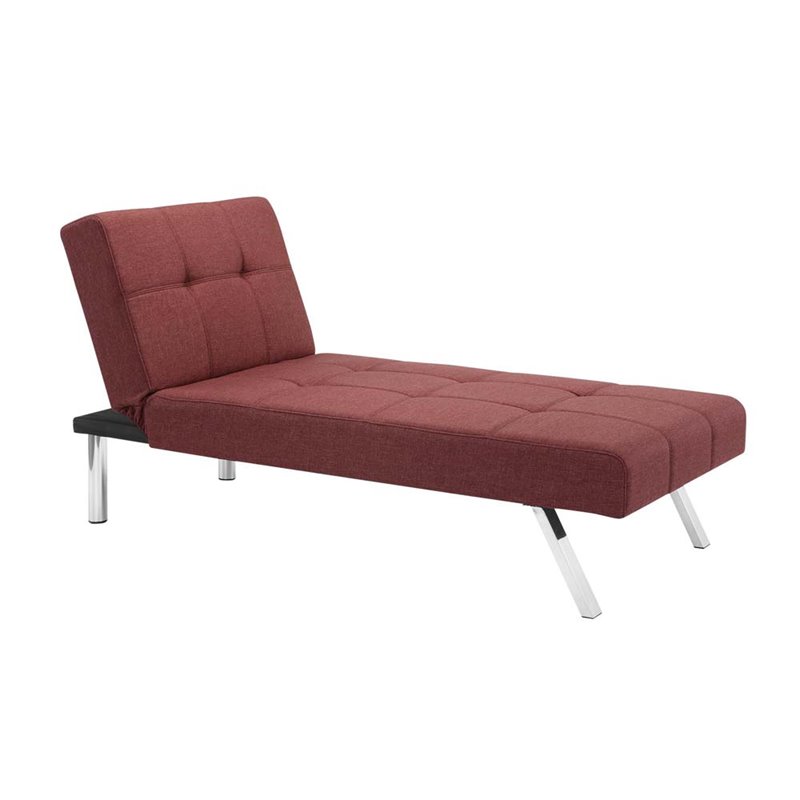Dorel 2102529 Dhp Layton Linen Chaise Lounge In Marsala - Linen Chaise Lounge Dorel 2102529 Dhp Layton Linen Chaise Lounge In Marsala - Linen Chaise Lounge