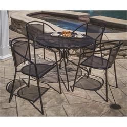 Alfresco Home Dining Sets - Sears Alfresco Home Martini Cafe 5 Piece Round Patio Dining Set in Black - Alfresco Home Dining Sets - Sears