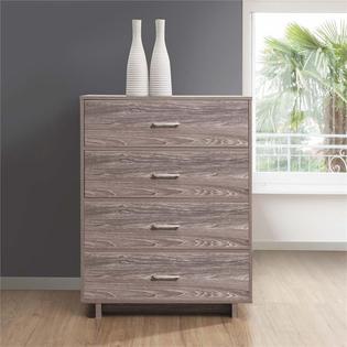 Ameriwood Home Colebrook 4 Drawer Chest In Rustic Medium Oak