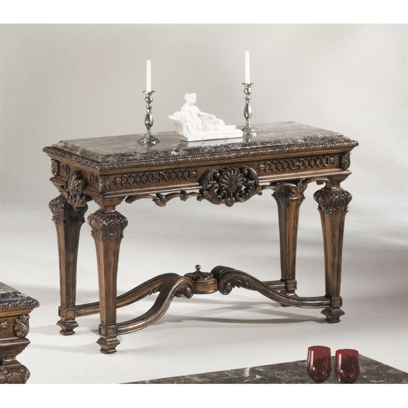 Ashley Casa Mollino Console Sofa Table In Dark Brown Ashley Casa Mollino Console Sofa Table, Half Round End Table By Ashley