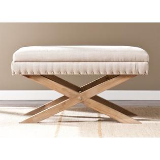 Southern Enterprises Corsica Storage Vanity Bench In Cream