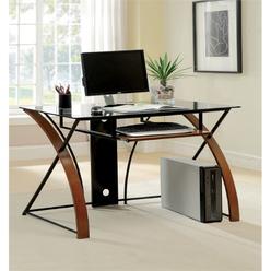 Whalen Furniture Golden Oak Cambria Computer Return Desk