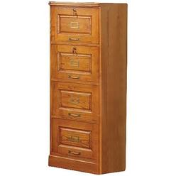 4 Drawer Antique Oak File Cabinet