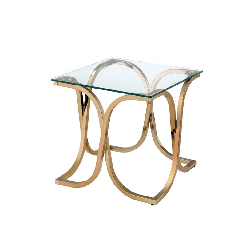 Furniture Of America Coffee End Tables Kmart Furniture Of America Homes Inside Out Idf4233cpne Lexine Curved Xframe Champagne