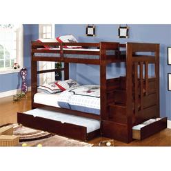 Furniture Of America Bunk Bed Furniture Of America Malvin Twin Over Bunk Bed With Steps