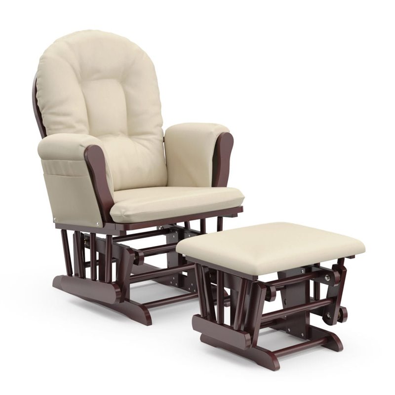 Nursery Rocking Chairs Gliders Sears Pemberly Row Glider And Ottoman In Cherry Beige