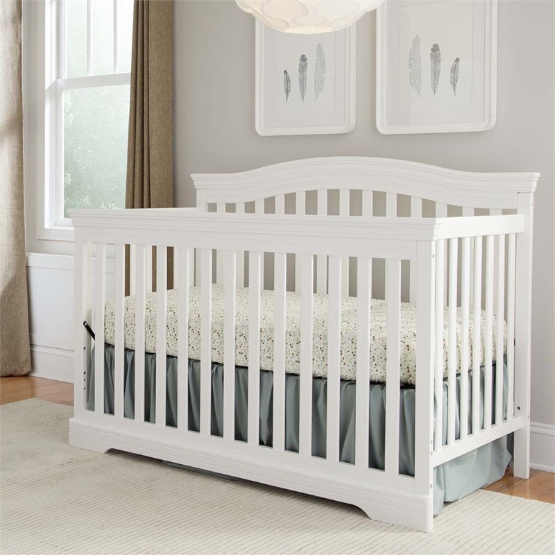 Stork Craft Usa Broyhill Kids Bowen Heights 4 In 1 Convertible Crib In White