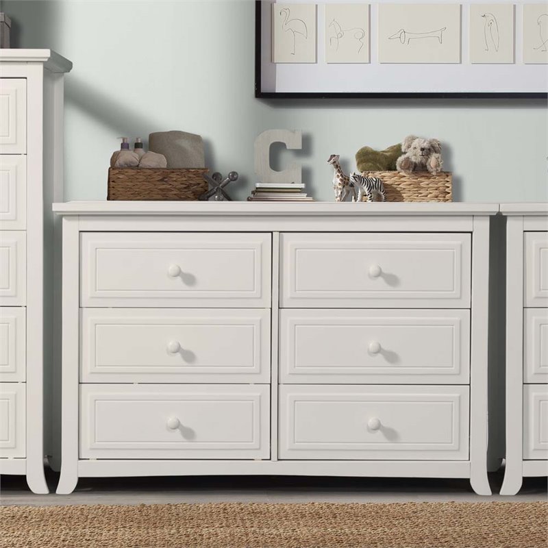 Stork Craft Usa Graco Kendall 6 Drawer Double Dresser In White