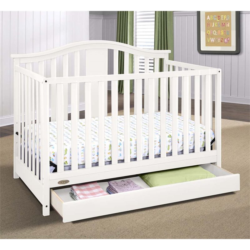 Stork Craft USA Graco Solano 4-in-1 Convertible Crib with Drawer