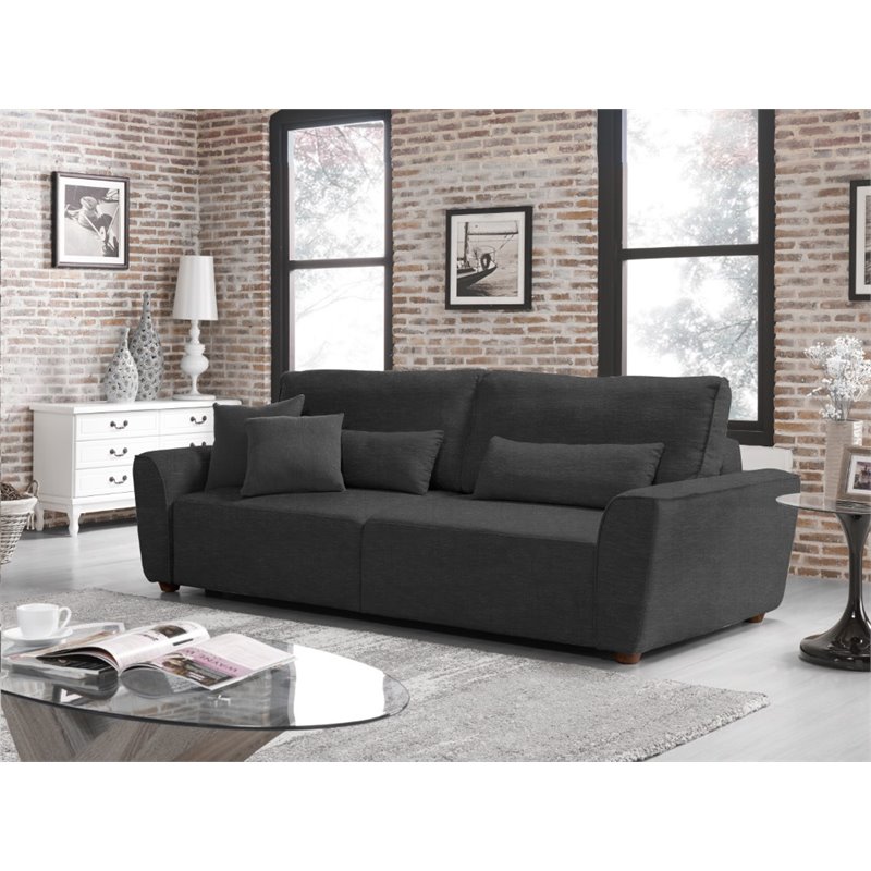 Lifestyle Solutions Relaxalounger Holcomb Convertible Sofa In Lifestyle Solutions Relaxalounger Holcomb Convertible Sofa In Charcoal Gray