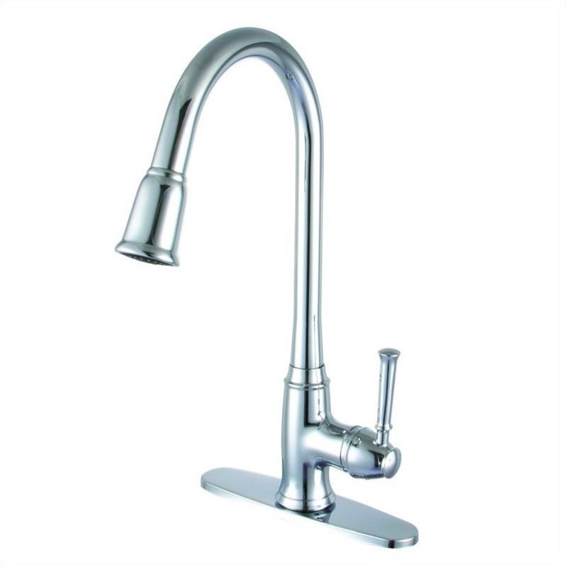 Yosemite Home Decor 1 Handle Kitchen Faucet In Polished Chrome Yosemite Home Decor 1 Handle Kitchen Faucet In Polished Chrome